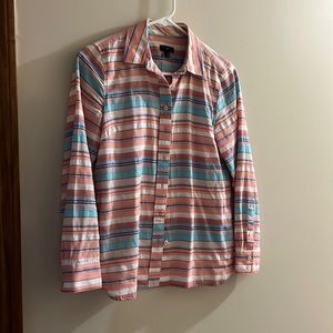 NWOT Pastel Striped Button-Down Shirt. PP